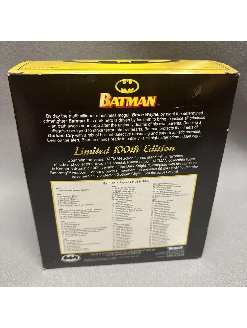 1996 BATMAN Limited 100th Edition Batman Blue Action Figure Hasbro Kenner Statue